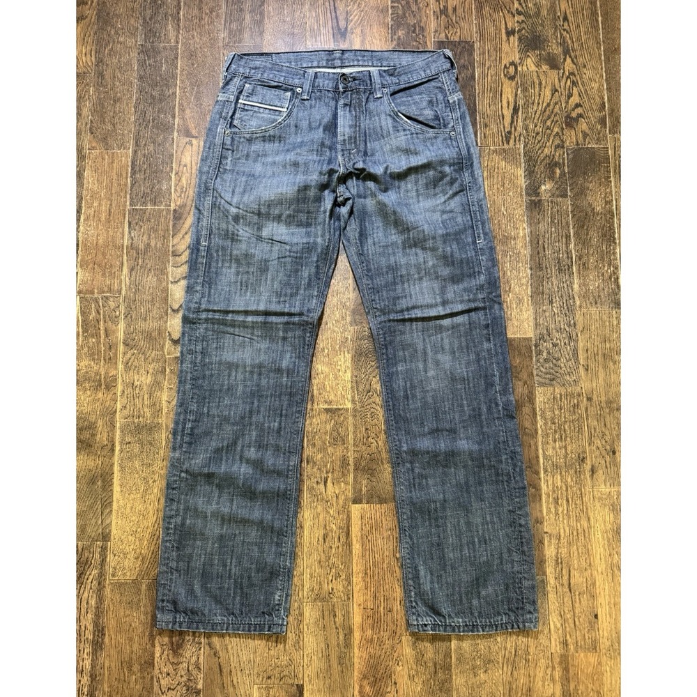 Levi's 569 Blue Jeans Men's Size W32xL34 Loose Straight Button Flap Pockets Y2K